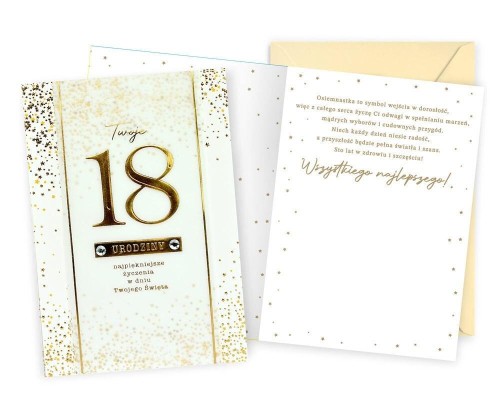 Karnet B6 Urodziny 18