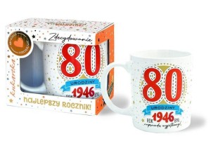 KUBEK PREMIUM URODZINY 80, KUKARTKA