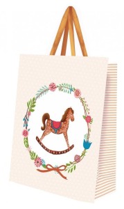 TOREBKA OZDOBNA DUŻA KONIK NA BIEGUNACH, COZYWOOD