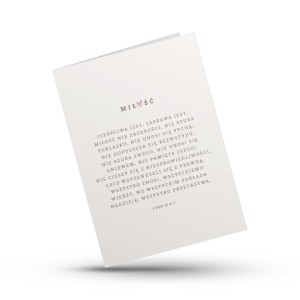 KARTKA SKŁADANA - HYMN O MILOŚCI - SERDUSZKO