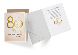 KARNET V-015 URODZINY 80