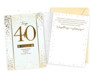 KARNET B6 URODZINY 40