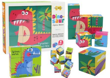 Edukacyjne klocki puzzle 6w1 9el, Leantoys