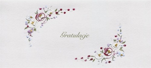 Karnet Gratulacje DL G08 - Kwiaty