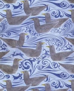 KARNET 17X14CM Z KOPERTĄ SEAGULLS