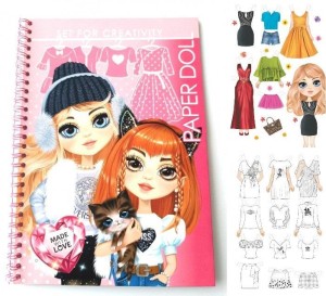 WYCINANKI KOLOROWANKI LALKI - RÓŻOWE FRESH