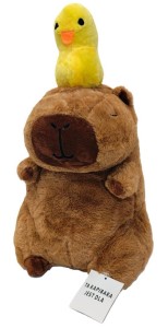 MASKOTKA PLUSZOWA KAPIBARA Z KACZKĄ 30CM