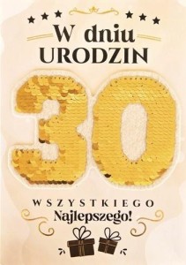 KARNET URODZINY 30 CEKINY