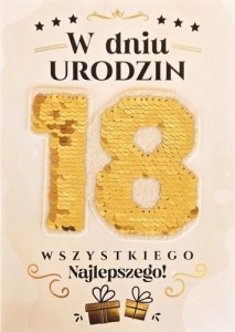 KARNET URODZINY 18 CEKINY