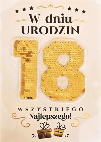 Karnet Urodziny 18 Cekiny