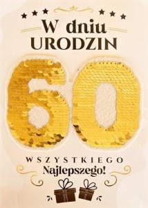 KARNET URODZINY 60 CEKINY