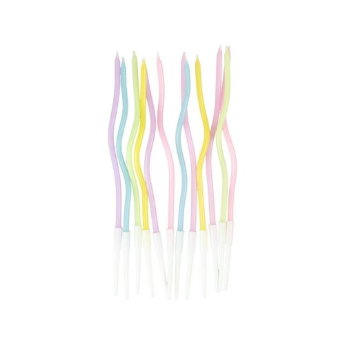 Świeczki zakręcone pastelowe 12szt