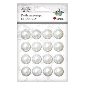 PEREŁKI SAMOPRZYLEPNE 20MM PERŁOWE 16SZT