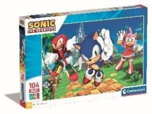 PUZZLE 104 MAXI SUPER KOLOR SONIC, CLEMENTONI