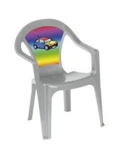 KRZESEŁKO PLASTIKOWE PASTEL SZARY