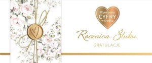 KARNET ROCZNICA ŚLUBU WYMIENNE CYFRY
