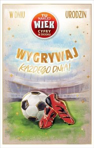 KARTKA OKOLICZNOŚCIOWA URODZINY (WYMIENNE CYFRY)