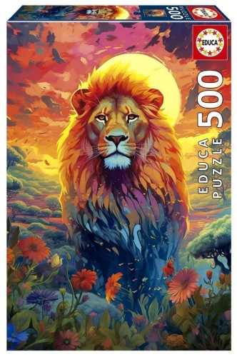 Puzzle 500 Majestatyczny lew, Educa