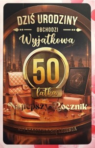KARNET Z WYMIENNYMI ROCZNIKAMI 50 DAMSKA