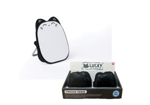 LUSTERKO KOMPAKTOWE LUCKY THE BLACK CAT, PUCKATOR