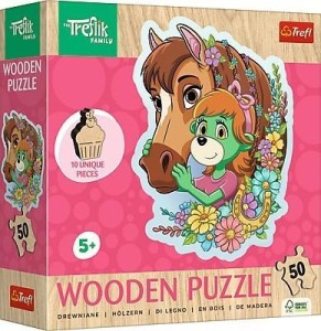 PUZZLE 50 KONTUROWE WESOŁA RODZINA TREFLIKÓW TREFL