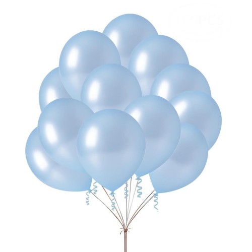 Balon Błękitny Metalizowany 30cm 5szt