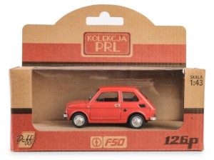 KOLEKCJA PRL FIAT 126P CZERWONY, DAFFI