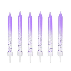 ŚWIECZKI URODZINOWE FIOLETOWE 6SZT