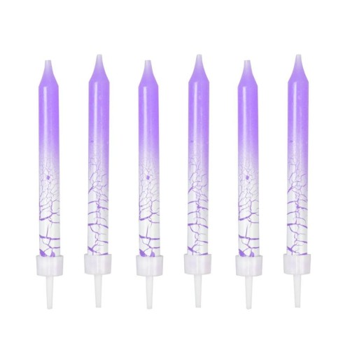 Świeczki urodzinowe fioletowe 6szt