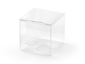 PUDEŁECZKA KWADRATOWE TRANSPARENTNE 5X5X5CM 10SZT