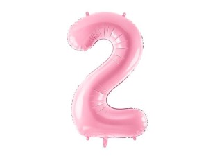 BALON FOLIOWY 2 RÓŻOWY 86CM