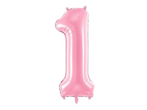 BALON FOLIOWY 1 RÓŻOWY 86CM