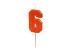 ŚWIECZKA URODZINOWA 6 CZERWONA 6CM
