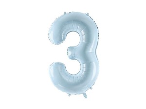 BALON FOLIOWY 3 JASNY NIEBIESKI 72CM