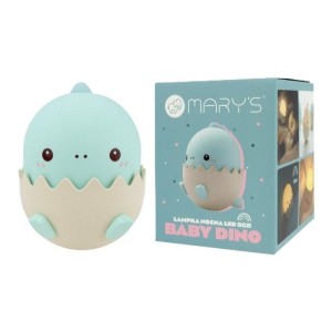 LAMPKA NOCNA LED BABY DINO NIEBIESKI, MARY'S