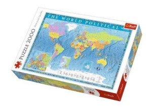 PUZZLE 2000 MAPA POLITYCZNA ŚWIATA TREFL, TREFL