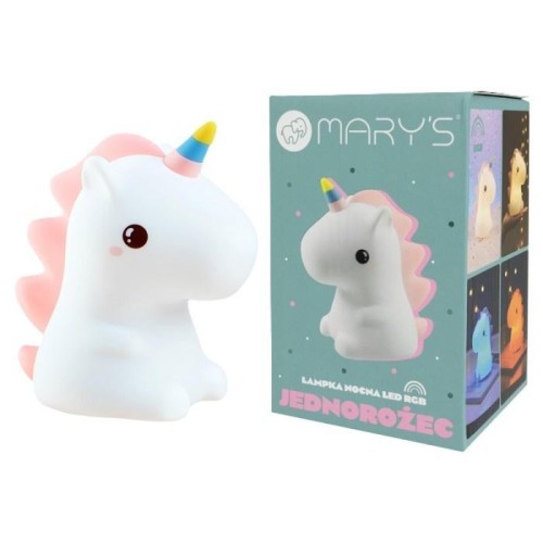 Lampka nocna LED RGB jednorożec, Mary's