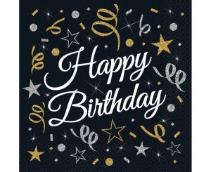 SERWETKI PAPIEROWE B&C HAPPY BIRTHDAY 33X33CM 20SZ