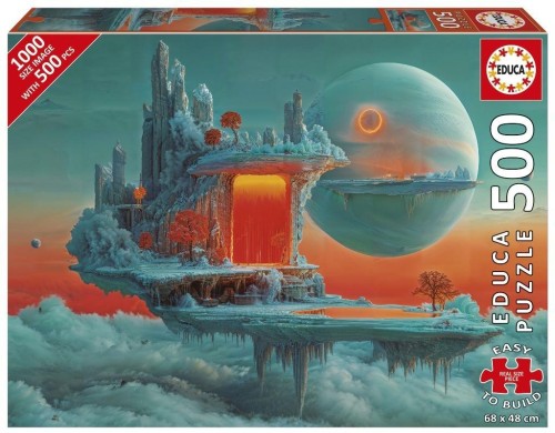 Puzzle 500 Planeta ognia i lodu, Educa