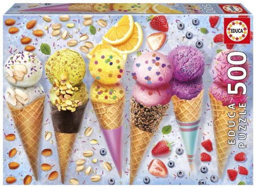 Puzzle 500 Lody w wafelku, Educa