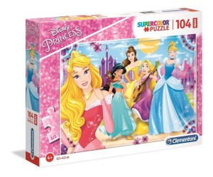 PUZZLE 104 MAXI SUPERKOLOR PRINCESS, CLEMENTONI
