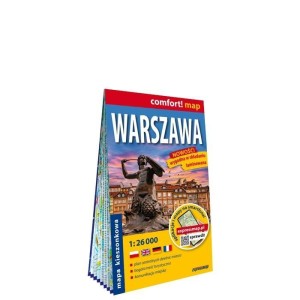 COMFORT! MAP WARSZAWA PLAN MIASTA 1:26 000