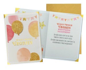 KARNET B6 URODZINY BALONY