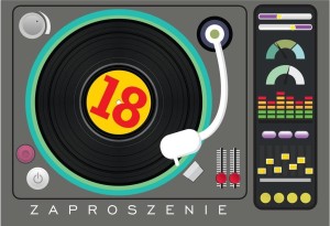 ZAPROSZENIE ZZ-055 URODZINY 18 DJ (5 SZT.)