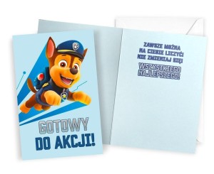 KARNET URODZINY PSI PATROL CHŁOPIEC