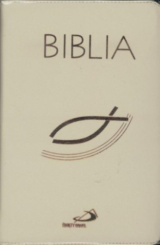 Biblia z rybką z suwakiem ecru, praca zbiorowa