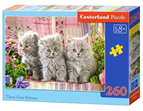 Puzzle 260 Three Grey Kittens CASTOR, Castorland
