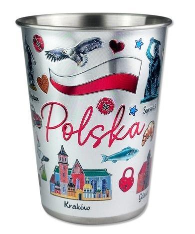 Metalowy kubek Polska 250ml ILP-KUB-M-PL-01