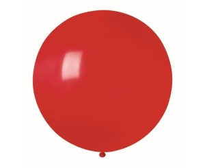 BALON PASTELOWY CZERWONY KULA 80CM