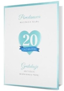 KARNET B6 ROCZNICA ŚLUBU PORCELANOWA HM200-2527